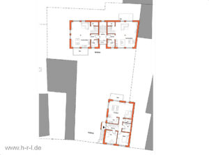 Obergeschoss: 3 Maisonettewohnungen mit offenem Wohn-Essbereich